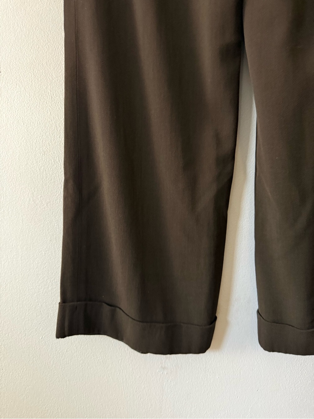 Anne Klein New York Brown Virgin Wool Blend Wide Leg Pants - Size 14 - Picture 7 of 10